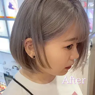 ショート カラー レイヤー/ベージュ カラー/ハシモトのヘアスタイル