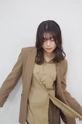 ミディアム 京都/カラー/松野 翔のヘアスタイル