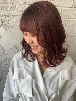 ミディアム 🇺🇸ハイライト特 化美容師🇺🇸漆沢のヘアスタイル