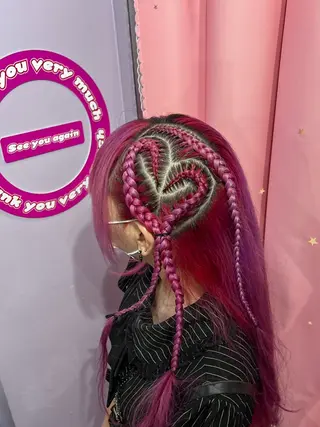 ヘアアレンジ 個性的カラー ☆≡ねねのヘアスタイル