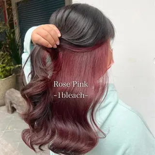 セミロング カラー THESALONS所属・🤍ブリーチカラー /寄田龍樹🤍のヘアスタイル