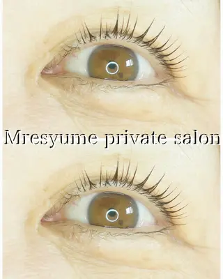 マツエク・マツパ Mresyume MAYUのマツエク・マツパデザイン