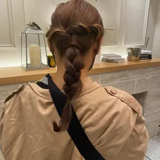 ロング カラー パーマ ヘアアレンジ メンズ 🍀髪質改善 ケアカラーrootsのヘアスタイル