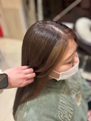 ロング カラー Earth 土気🧸🫧亀田ゆらのヘアスタイル