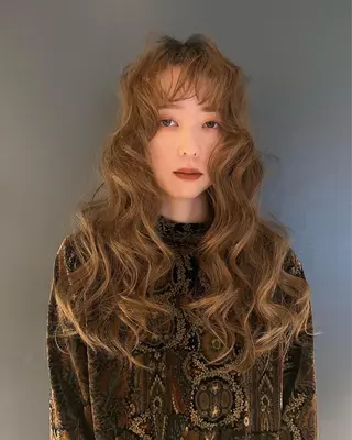 ロング カラー ヘアアレンジ メンズ キッズ デザインカラー 原宿/キシタのヘアスタイル