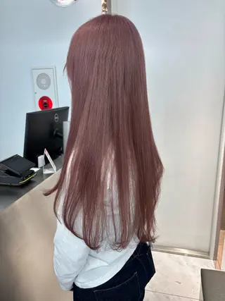 ミディアム カラー rina／ベージュ ワンホン/韓国ヘアのヘアスタイル