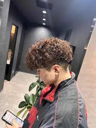 ショート カラー パーマ メンズ 【メンズサロン】 BLUCK 横浜のヘアスタイル