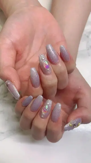 ネイル はな💎ネイル ワンホン、長さ出しのネイルデザイン