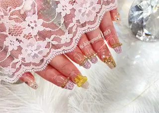 ネイル 23時まで❤︎韓国、 ワンホンネイルのネイルデザイン