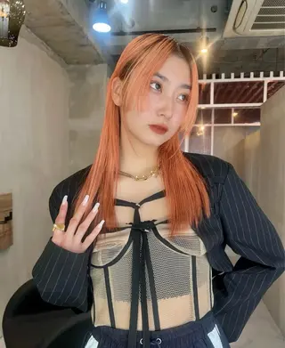 ロング カラー 海外レイヤー/ ブロンドKazuhaのヘアスタイル