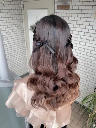 ロング 参列♡デートゆるふわ ヘアメイク🎀みゆうのヘアスタイル