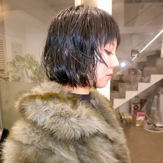 パーマ LECO所属・渋谷ボブパーマ 柏原圭希のヘアスタイル