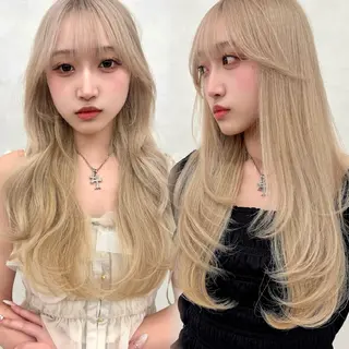 ロング カラー 韓国ヘア🇰🇷透明 感カラー/yui💞のヘアスタイル