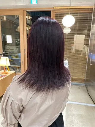セミロング カラー 樋口 花穂のヘアスタイル