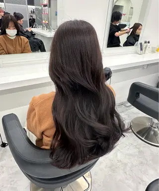 ロング カラー パーマ ヘアアレンジ メンズ キッズ ♥️韓国ヘア レイヤー♥️ゆりのヘアスタイル