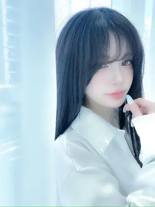 セミロング パーマ 田中 アキオのヘアスタイル