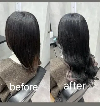 ミディアム 濱川響太レディース カットモデルのヘアスタイル