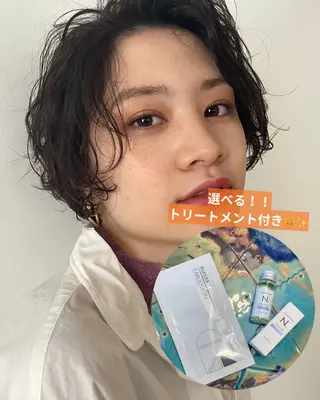 ショート カラー hair design SUN room【サンルーム渋谷】所属・レイヤーボブ/渋谷 /メンズyuinaのヘアスタイル