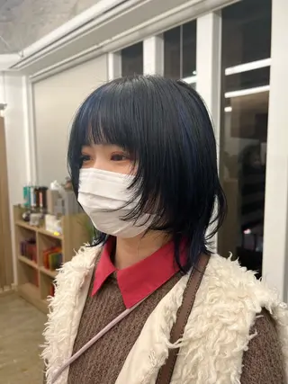 ミディアム カラー ヘアアレンジ Garland梅田 Sayakaのヘアスタイル