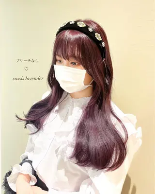 ロング RIKO👼🏻💓 韓国ガーリーのヘアスタイル