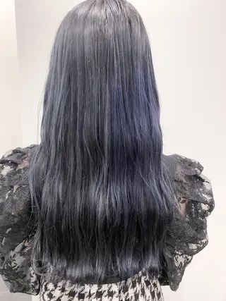 ロング カラー ハイライト/ブリーチ バレイヤージュ関佳祐のヘアスタイル