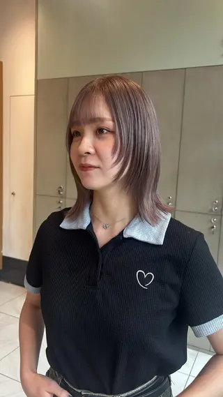 ミディアム カラー ️🩵RINKA/ ハイトーンカラー🩵のヘアスタイル