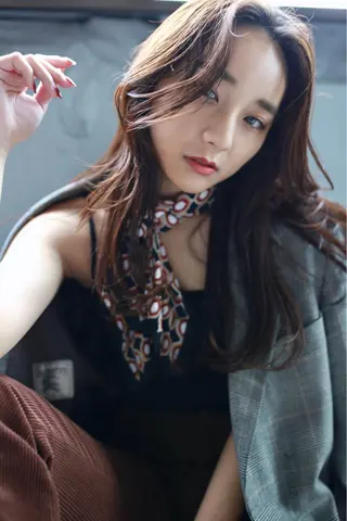 セミロング カラー パーマ 💘透明感カラー💘 沖本 将宏のヘアスタイル