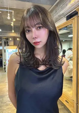 セミロング カラー 松尾太樹 【pia】福岡美容室のヘアスタイル