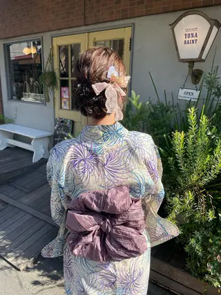 ミディアム ヘアアレンジ KURIA‪‪*⋆ஐ ブリーチ/韓国ヘアのヘアスタイル