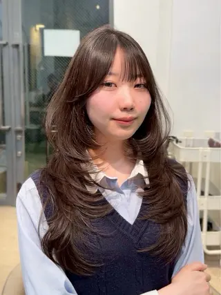 ロング レイヤー/顔周り/ ひろとのヘアスタイル