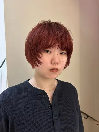 ショート カラー 佐々木 萌衣/ 髪質改善/つやカラーのヘアスタイル