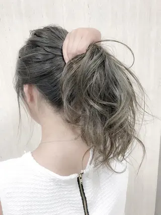 セミロング カラー BOX mico.のヘアスタイル