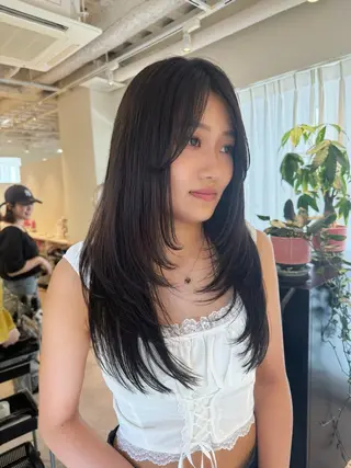 ロング カラー roka所属・ayaka♡ 柔らかカラーのヘアスタイル