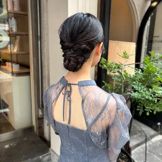 セミロング ヘアアレンジ 芦刈 咲来のヘアスタイル