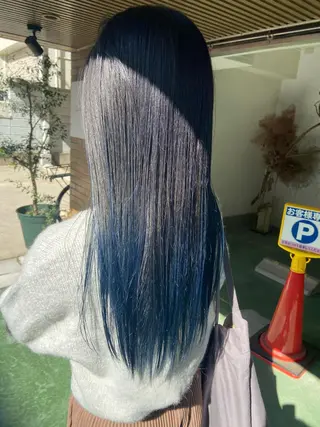 ロング カラー 田中 あやなのヘアスタイル