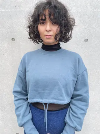 ミディアム パーマ 過ごしやすい美容室 でありたいのヘアスタイル