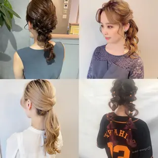 ロング カラー ヘアアレンジ 韓国ヘア🖤 YURINAのヘアスタイル