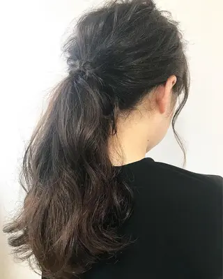 セミロング カラー ヘアアレンジ Lien 深井店のヘアスタイル