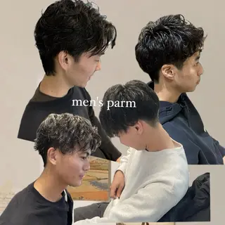 パーマ メンズ ミルクティー× グレージュMOMOのヘアスタイル