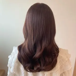 セミロング カラー 🫧ベージュカラー 🫧吉田奈央のヘアスタイル