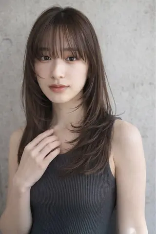 ロング 透明感カラー/恵比寿 /レイヤーカット大場のヘアスタイル