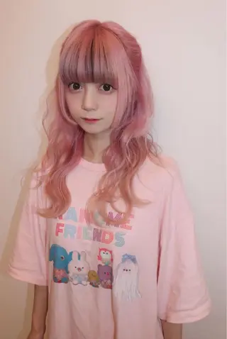 セミロング カラー ヘアアレンジ @kyoniyy KYONIのヘアスタイル