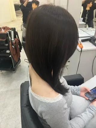 ミディアム 冨江 弘貴のヘアスタイル