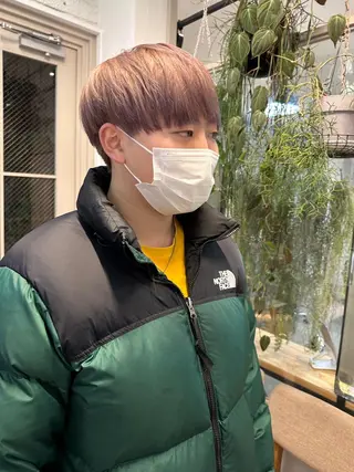 ショート カラー メンズ REINA☁️透明感 カラー/ぷつっと♡のヘアスタイル