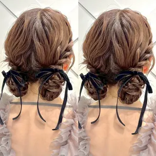 セミロング ヘアアレンジ ヘアメ🎀推しカラー 🥣横浜/しほ🧸のその他イメージ