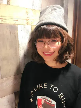 ショート カラー パーマ レイヤーカット匠 イソザキノリユキのヘアスタイル