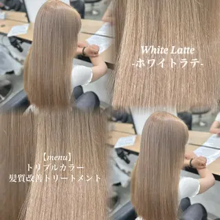 ロング カラー NAMI🤎ブラウン &ミルクティー🤍のヘアスタイル