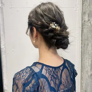 ロング ヘアアレンジ レイヤーカット/ 縮毛矯正/ミサキ💐のヘアスタイル