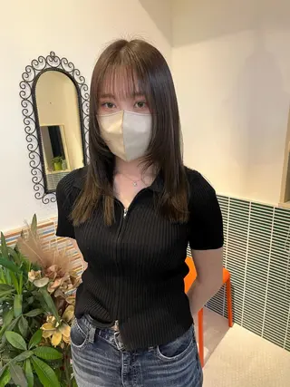 ミディアム カラー 🩷ハイトーン透明感 レイヤー🩷ユリカのヘアスタイル