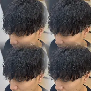 ミディアム メンズ 焼津メンズパーマ特化 大石雄生のヘアスタイル